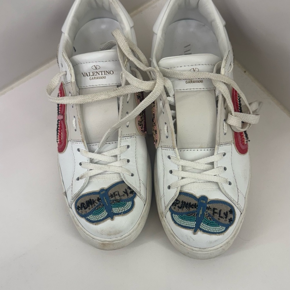 Valentino Garavani Kids Sneakers with Red and Blue Details